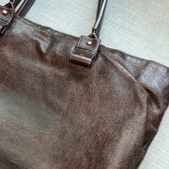 Authentic Chloe Elcipse Tote Bag with perfect carrrying straps drkbrown leather - Picture 3 of 16
